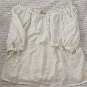 Michael Kors Cream Off-Shoulder Blouse